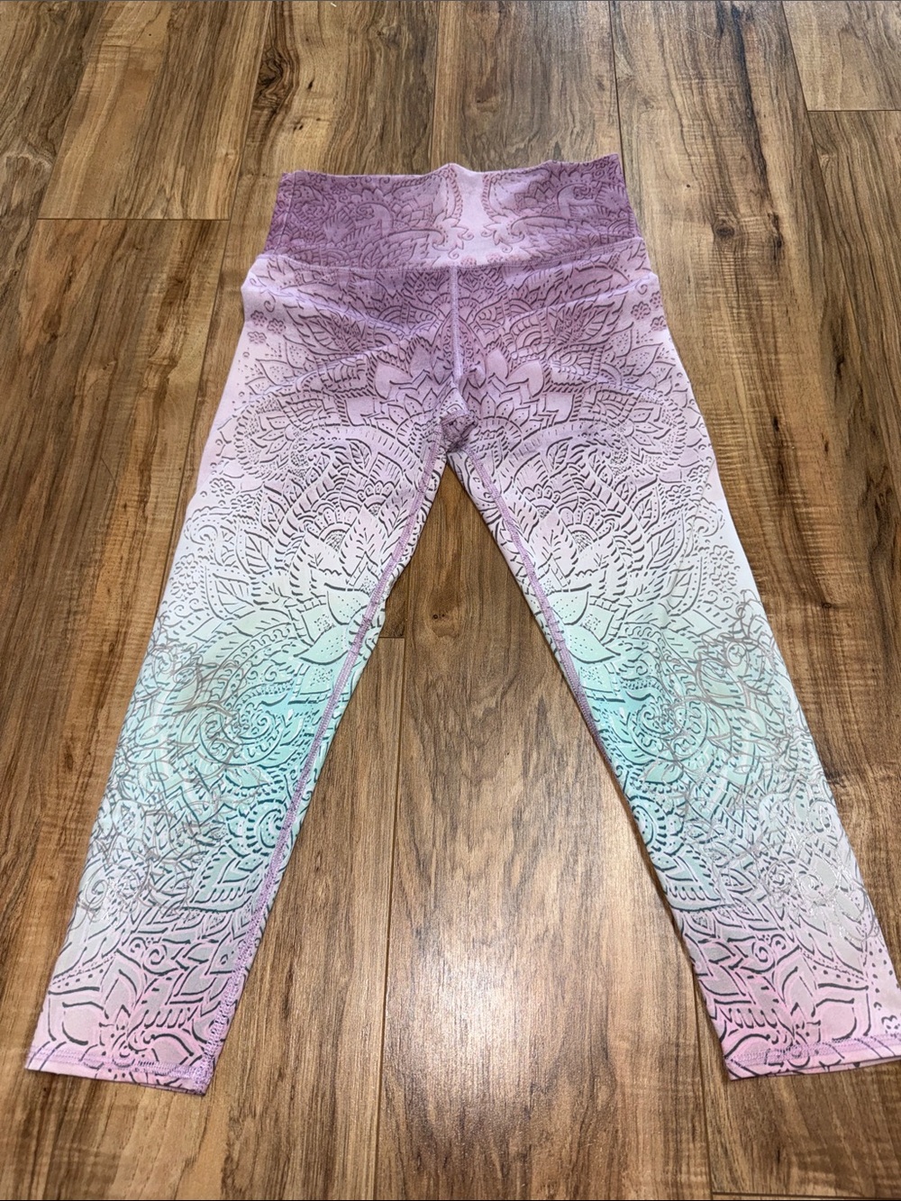 Evolution and creation Ombre Pink Purple & Mint Yoga Leggings